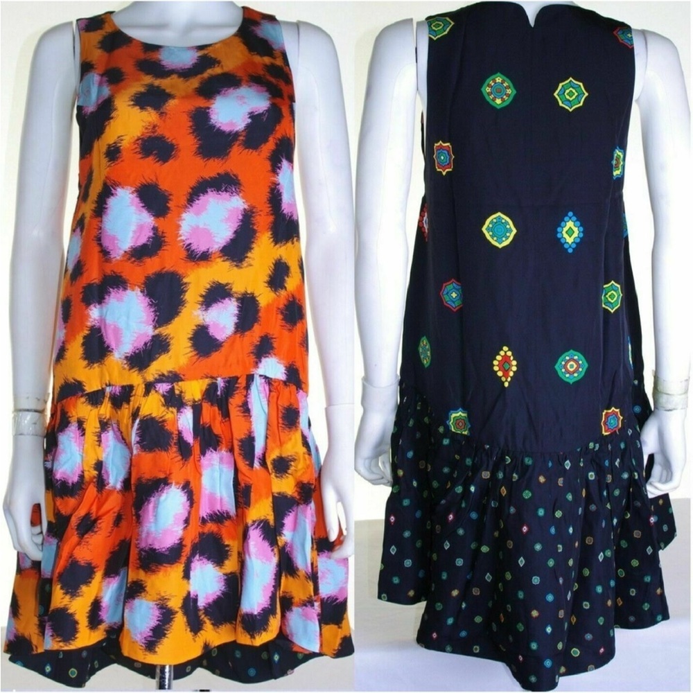 Kenzo H&M Reversible High Low Mini Dress​ Size 2